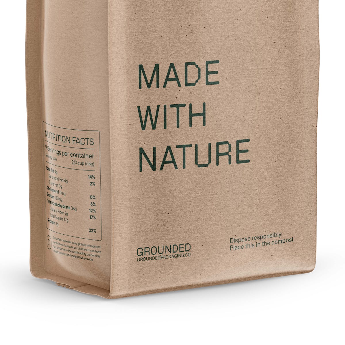 Compostable quad seal pouch 2