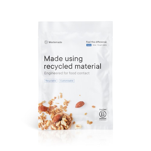 Wastemade™ post-consumer recycled (PCR) flat pouch