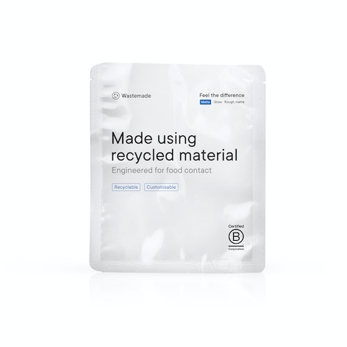 Wastemade™ post-consumer recycled (PCR) vacuum pouch